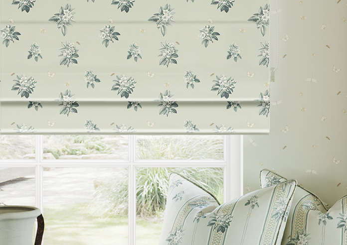 Upton, Apple Spray Bud Green - Roman Blind - Image 5